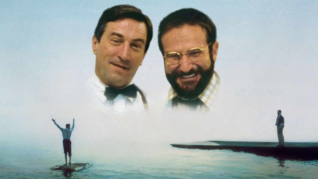 Cena do filme Tempo de Despertar, com Robin Williams e Robert De Niro em um drama médico emocionante