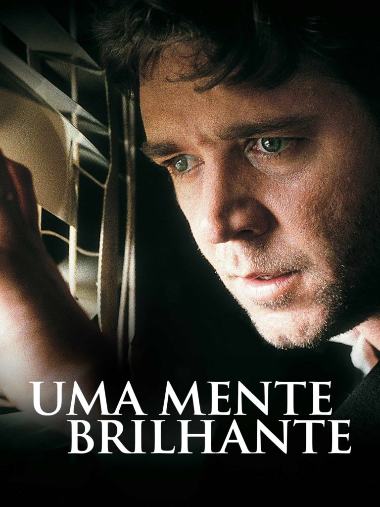 Cena do filme Uma Mente Brilhante, mostrando o matemático John Nash lidando com a esquizofrenia