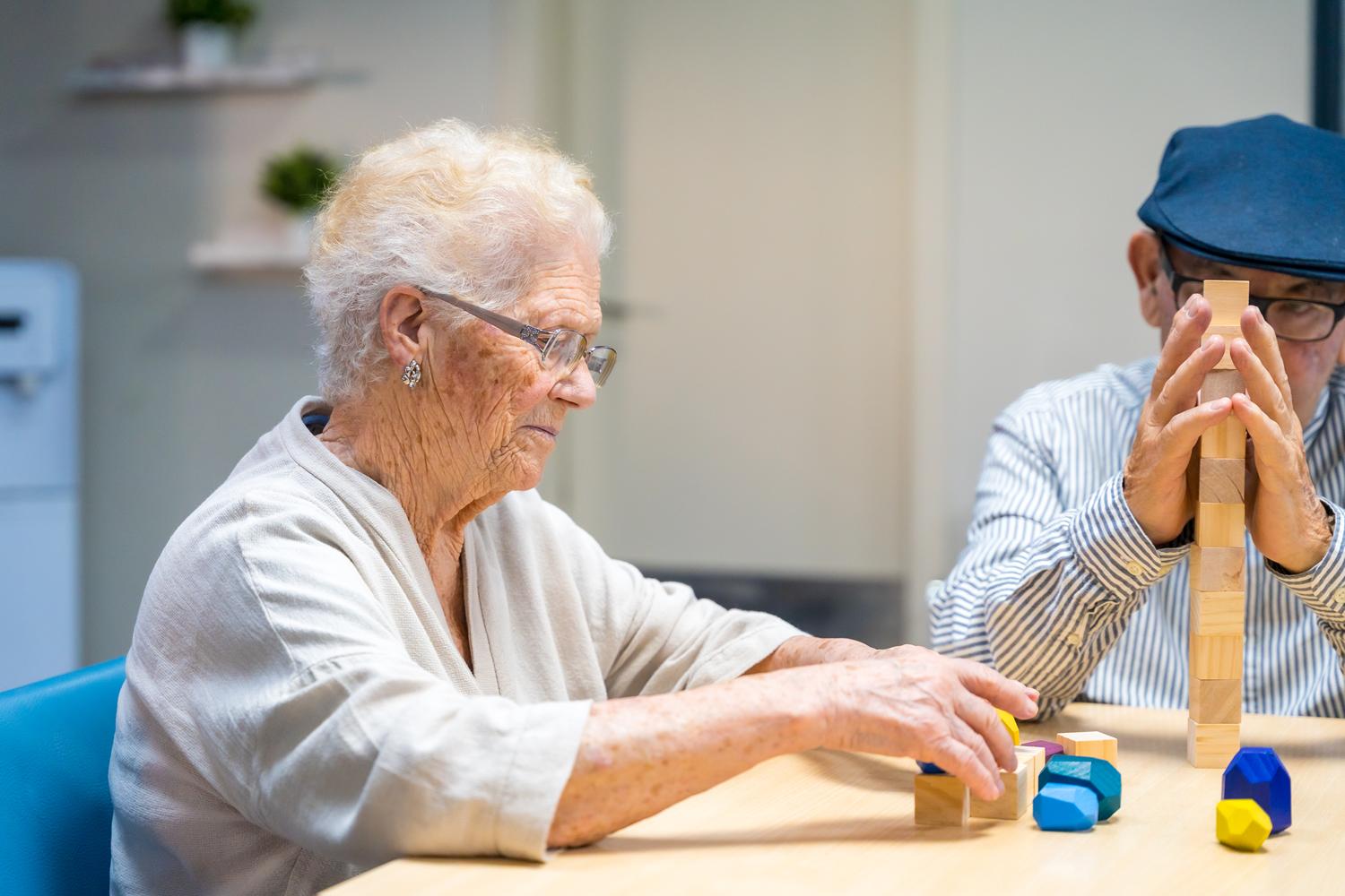 Elderly individuals engaging in activities